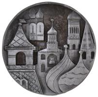 Oroszország DN "Moszkva - Kreml" fém emlékplakett (93mm) T:2 Russia ND "Moscow - Kremlin" metal commemorative plaque (93mm) C:XF