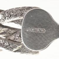 Ezüst fonott nyaklánc, Ag.(925), 16,4gr., jelzett, 42,5cm/ Silver braided necklace, Ag. (925) 16,4gr...