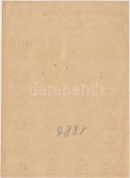 ~1940. "Ellenőrzőszelvény 1000g negyeddíjas nőitejutalványról" T:II
