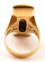 Oroszlános 18K arany (Au) gyűrű / 18C gold ring with lion 10,1 g, Size: 56