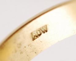 Oroszlános 18K arany (Au) gyűrű / 18C gold ring with lion 10,1 g, Size: 56