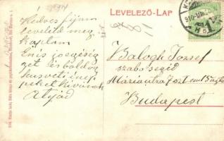 Komárom, Komárno; Deák Ferencz utca, Igazságügyi palota, kiadja Laky Béla / street, Palace of Justic...