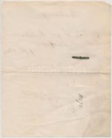 Buda 1873. 10kr (3x) benne 2db sorszámkövető + 50kr (3x) "Mázsapénz" zab illeték lerovásár...