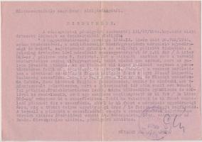 1946. "Állami kenyérpótjegy testi munkás részére" hátoldalán hirdetmény pálinkafőzésről a ...
