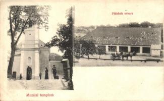 Muzsla, Muzla; templom és plébánia / church and parish