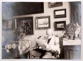 cca 1910 Mednyánszky László (1852-1919) festőművész portré fotója 9x6 cm