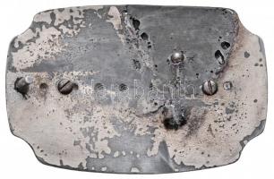 Fém övcsat, benne (nem berögzítve) Olaszország 1873M BN 5L Ag "II. Viktor Emánuel" T:2-
M...