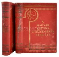 Pilch Jenő(szerk.): A magyar katona vitézségének ezer éve I-II. kötet. Bp., Franklin-Társulat. Kiadói aranyozott egészvászon kötés, képekkel illusztrált, foltos, kopottas állapotban.