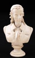 Petőfi Sándor és Schiller gipsz büszt, jelzés nélkül, m:27 és 14 cm, Schiller orrán lepattanás