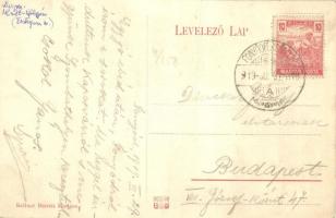 Szőgyén, Szölgyén, Svodín; Templom, iskola, utca, kiadja Kellner Bernát / church, school, street (fa...