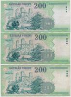 1998-2007. 200Ft (7xklf évszám) T:III