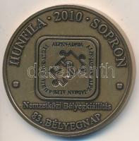 2010. "HUNFILA 2010. Sopron - Alpo-Adria - Nemzetközi Bélyegkiállítás 83. Bélyegnap" Br emlékérem dísztokban (42mm) T:1-