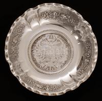 Ezüst Mária Terézia talléros (után-veret)tálka, Ag., 74,5gr.,jelzett, 9x3cm/Silver Maria Theresa tha...