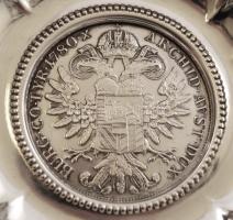 Ezüst Mária Terézia talléros (után-veret)tálka, Ag., 74,5gr.,jelzett, 9x3cm/Silver Maria Theresa tha...