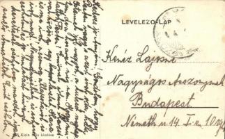 Mezőkaszony, Koson; Királyi Járásbíróság, Katolikus pap kertje, kiadja Klein Béla / court, garden