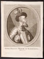 Johann Martin Lerch (1643-1693): Rákóczi György fejedelem rézmetszetű portréja / Giorgio Ragozzi Principe di Transilvania &c. Anno 1659 etching 18x24 cm