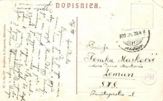 Szávaszentdemeter, Mitrovica; Héderváry gróf tér, Takarékpénztár / Trg Khuena Héderváry / square, ba...