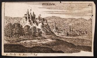 Magyar várak rézmetszetű képeinek gyűjteménye a XVII. századból. Összesen 17 db. Munkács, Szolnok, S...