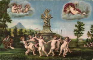 8 db RÉGI motívumlap, erotikus lapok, vegyes minőség / 8 old erotic, nude motive postcards, mixed qu...