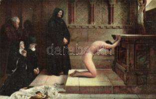 8 db RÉGI motívumlap, erotikus lapok, vegyes minőség / 8 old erotic, nude motive postcards, mixed qu...