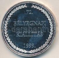 1999. "MABÉOSZ / 72. Bélyegnapi Kiállítás 1999." ezüstözött Br emlékérem dísztokban (42mm)...