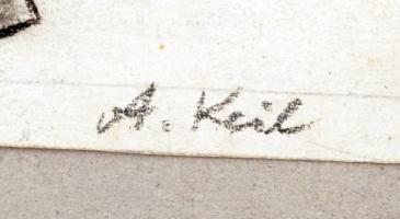 Ék Sándor (1902-1975): Das Wasserkraftwerk. Könyvborító terv. Vegyes technika, papír, jelzett (A. Ki...