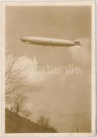 1931 A Zeppelin Budapesten, hátoldalon feliratozva, 8,5x6 cm