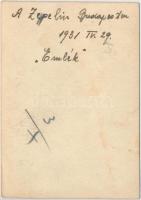 1931 A Zeppelin Budapesten, hátoldalon feliratozva, 8,5x6 cm