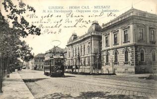 Újvidék, Neusatz, Novi Sad; M. kir. Törvényszék, villamos / court, tram (EK)