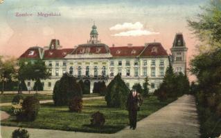 Zombor, Sombor; Megyeháza, kiadja Gehring Istvánné / county hall (EK)