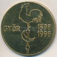 1998. "Arrabona '98 Nemzetközi Bélyegkiállítás / Győr 1598-1998" Br emlékérem (42mm) ...