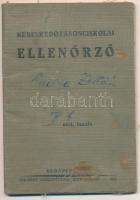 1941 Kereskedőtanonciskolai tanuló ellenőrzője