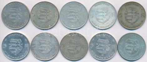 1947. 5Ft Ag "Kossuth" (10x) T:2-,3