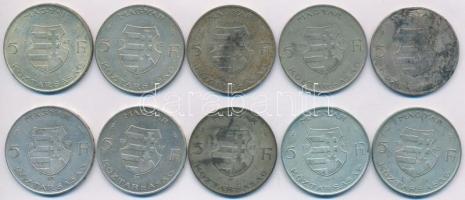 1947. 5Ft Ag "Kossuth" (10x) T:2-,3