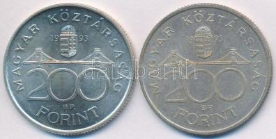 1993. 200Ft Ag "MNB" (2x) T:2,2-