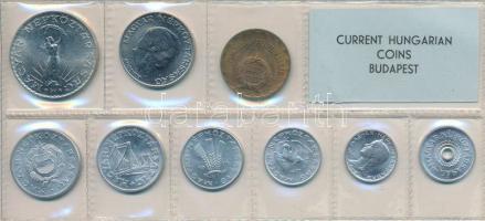 1971. 2f-10Ft 9db klf, érmés forgalmi sor fóliatokban T:1