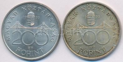 1993. 200Ft Ag "MNB" (2x) T:2,2-