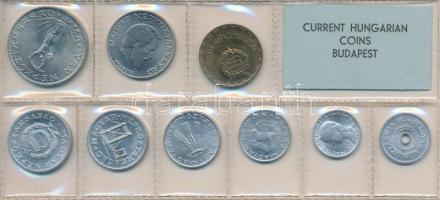 1977. 2f-10Ft 9db klf, érmés forgalmi sor fóliatokban T:1