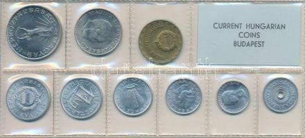 1974. 2f-10Ft 9db klf, érmés forgalmi sor fóliatokban T:1