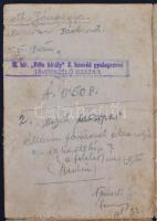 Nagyméretű erotikus nyomat, erősen viseltes állapotban, hátulján a m. kir. "Béla király" 8...