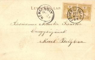 Főherceglak, Knezevo; templom, kastély, vendéglő, gépgyár, Schwidernoch Károly floral Art Nouveau / ...