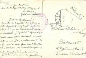 Feldküche / WWI. K.u.K. military field kitchen, eating soldiert, Viribus Unitis, B.K.W.I. 259-81. (E...