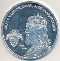 DN "Nemzetünk nagyjai - Szent István" Ag emlékérem tanúsítvánnyal (10,37g/0.999/35mm) T:PP