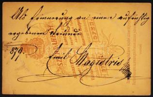 1879 Emil Magistris katonatiszt domborított, vizitkártya méretű portréja az aláírásával, Szerdahelyi...