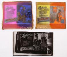 cca 1950 Fotómontázsok színészekről(Bihari József, Szirtes Ádám, Latabár Kálmán, Ferrari Violetta, B...