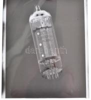 1969 TUNGSRAM termékek (rádiócsövek) professzionális tárgyfotója negatívokon, 9 db negatív, 6x7 cm