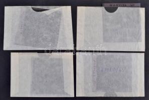 1969 Budapesti villamosok látható mozifilm reklámfeliratok, 4 db 6x6 cm-es negatív