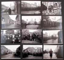 1938. november 11. Horthy Miklós bevonulása Kassára, dr. Bónis László rendőr teljes képriportja, 24 db korabeli negatívról készült mai nagyítások, 9x13 cm