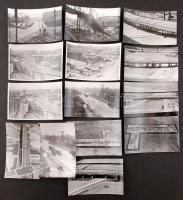 cca 1967 Budapest, Hungária úti felüljáró makettje és megvalósítása, építése, az építés előtti állap...