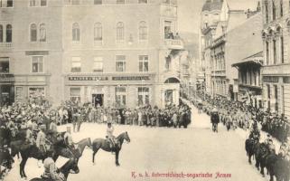 Sarajevo, K.u.K. österreichisch-ungarische Armee, Austrijsko Bosanska Bank / K.u.K. Austro-Hungarian army, shop of Racher &amp; Babic, Austro-Bosnian bank (EK)